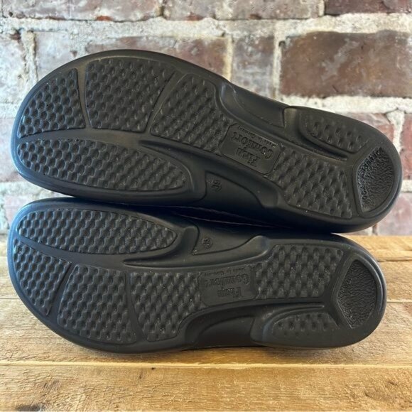 Finn Comfort "Stanford" Clog In Black / Blue Leather Slip- On Size EU 39 US 8-8. - Picture 11 of 11